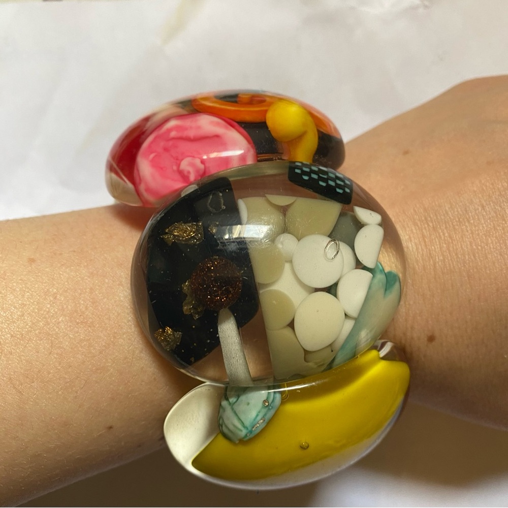 Artisan lucite bracelet